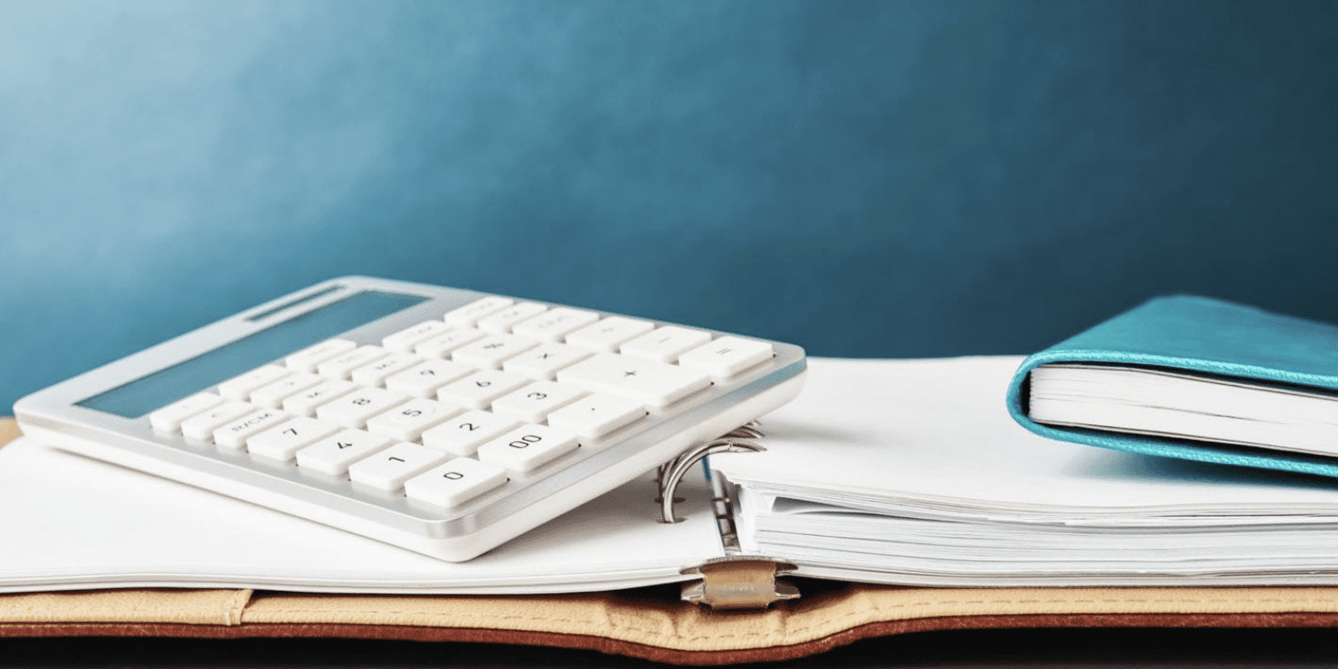 calculator and notepads